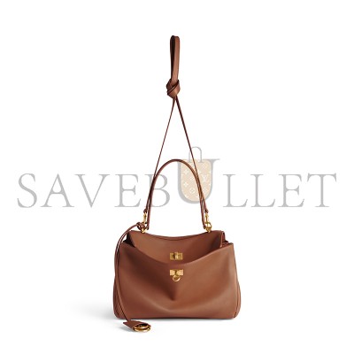 BALENCIAGA WOMEN'S RODEO HANDBAG SMALL IN NEW TAN 7897792AA4V2237 (27*20*10cm)